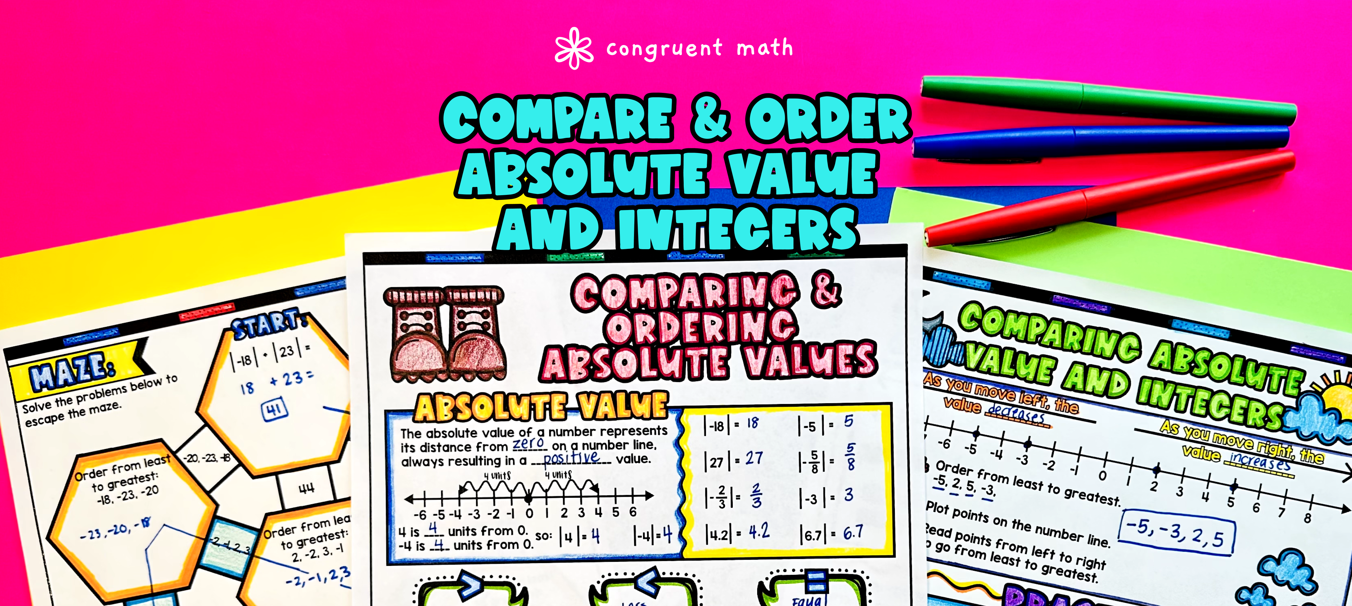 Comparing and Ordering Integers & Absolute Values Lesson Plan