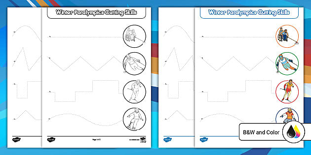 Winter Paralympics Cutting Activity