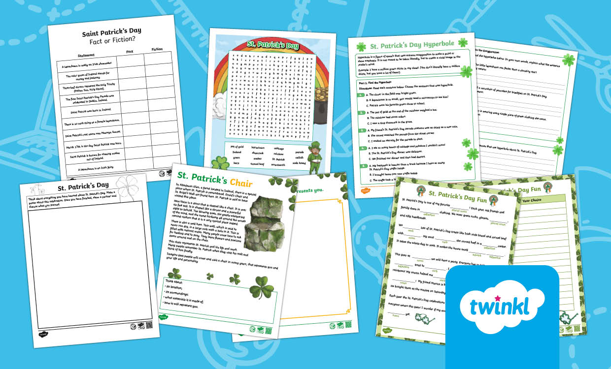 St. Patrick’s Day ELA Learning Bundle for 3rd-5th Grade